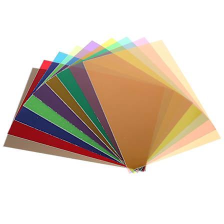 9 stk Fargekorrigerende Geler Lysfilter Filmer For Blits Strobe (assortert Farge)