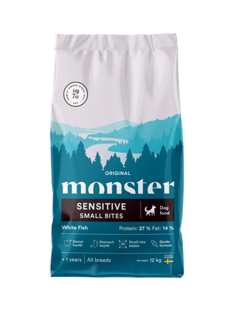 Monster Pet Food - Original Sensitive White Fish Små biter 12 kg - Hund - Hundefôr & hundemat - Tørrfôr for hund - ZOO.no