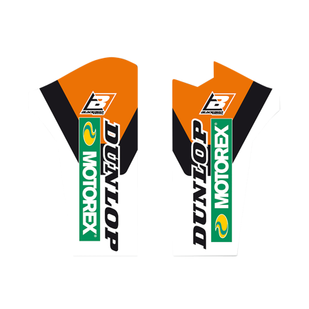 Adhesivos para Protectores de Horquilla Blackbird Dream 4 Naranja-Negro-Blanco - KTM 300 EXC 2008-2016