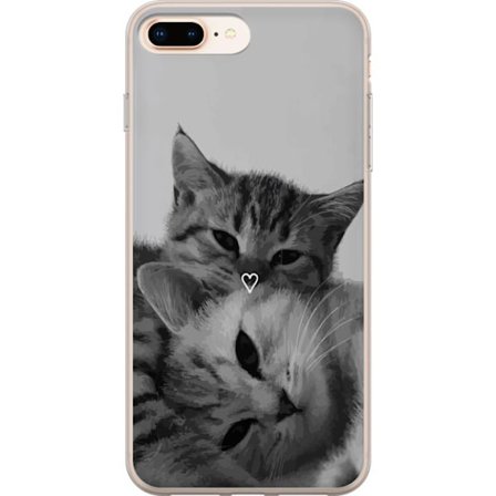 Kompatibelt Mobildeksel til Apple iPhone 8 Plus Katt Hjerte