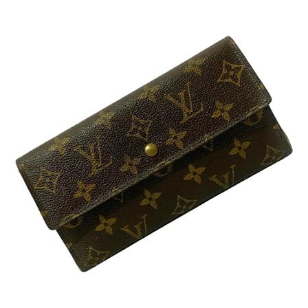 Louis Vuitton Vintage, pre-owned Wallet International Bruin, Dames, Maat:ONE Size,Canvas