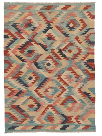 Kelim Ariana Trend Teppe Håndvevd 127X180 Oransje/Brun Afghanistan