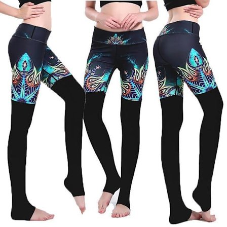 Svarta Mönstrade Yoga Leggings