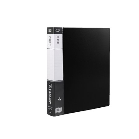 A4 Esittelykansio - Esittelykirja 120 taskulla ja muovitaskuilla (musta)