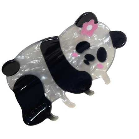 Acetate Acid Panda Hårklemme Clip Tegneserie Hårspænder Stor Fjederklemme til Teenagere Æstetisk Hestehale Hårform Værktøj