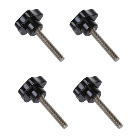 4 stk. M8 x 50 mm gevind udskiftning håndgreb strammeskrue sølvfarvet