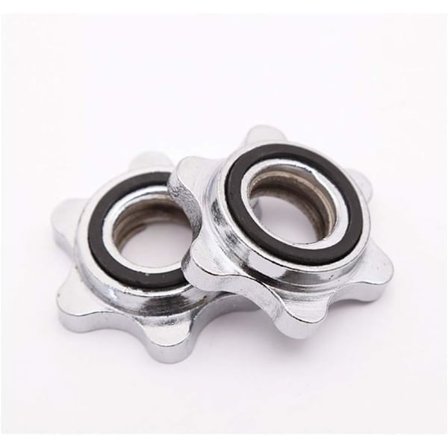 Standard vægtstænger Spin lock kraver Håndvægt Hex Møtrik Hætte 25MM til Vægttræning Fitness Øvelse - 1 Par