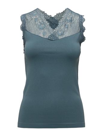 Vanessa Top T-shirts & Tops Sleeveless Blå Minus