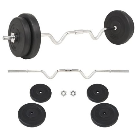 vidaXL Skivstång set 30 kg