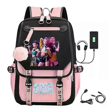 K-Pop Demon Hunters Anime -koulureppu, söpö sarjakuvakassi opiskelijoille -XS7-