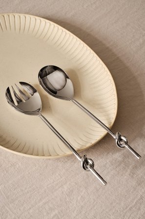 Jotex - Salatbestikk 2-delt Sølv - LOOP - Kjøp Bestikk hos Jotex