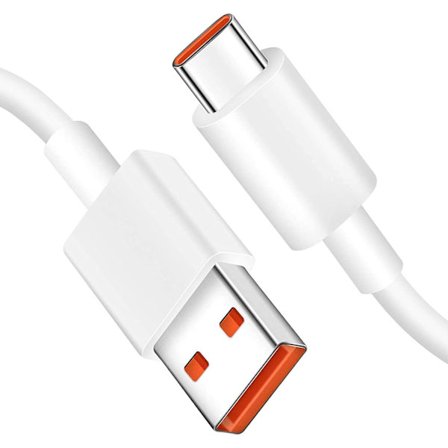 USB-C-kabel 1m 6A för XiaoMi USB Type C Supersnabb Laddningskabel Datakabel