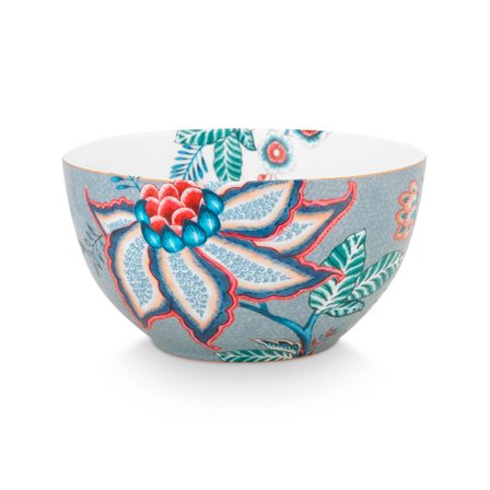 PIP Studio Flower Festival skål 15 cm, blå | KitchenOne