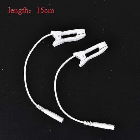 2 kpl 2,0 mm Korvakipuun Lievitystä Tarjoava Klipsi Tens Elektrodijohto Liitäntäkaapeli