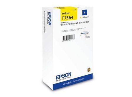 Epson T7564 - L-størrelse - gul - original - blekkpatron