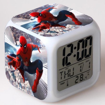 Led Luminous Digital Vekkerklokke - Spiderman Digital Vekkerklokke
