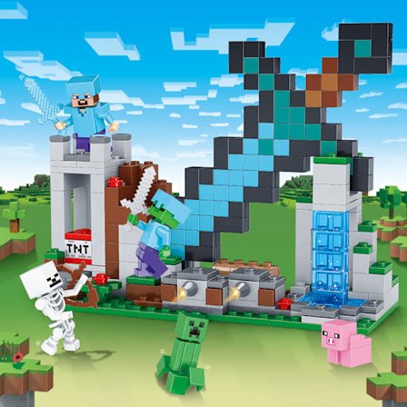 Creeper Cave Byggesett | DIY Monteringsleke**Sverd Utpost