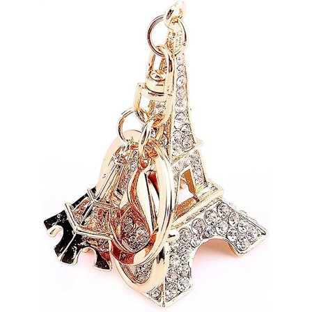 Rhinestone Eiffel Tower Nyckelring, Bling Crystal Eiffel Tower Nyckelring Söt Plånbok Väska Charm Hänge Nyckelring Plånbok - spot sales