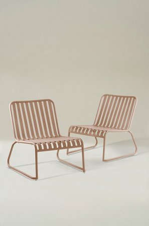 Jotex - Loungestol 2-pk BEIGE - BELLEVILLE - Kjøp Hagestoler & -krakker hos Jotex