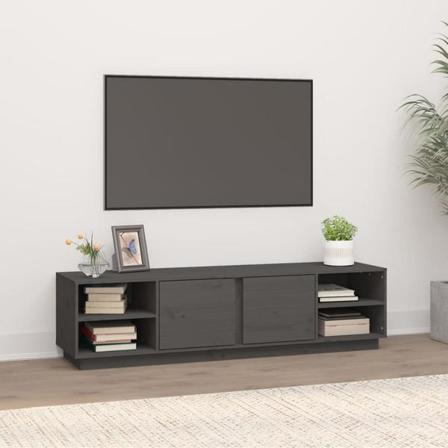 Vidaxl Tv-bänk Grå 156x40x40 Cm Massiv Furu Grå