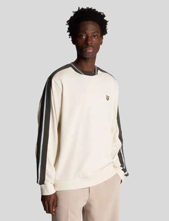 Lyle & Scott Contrast Taped Sweatshirt - White - XS