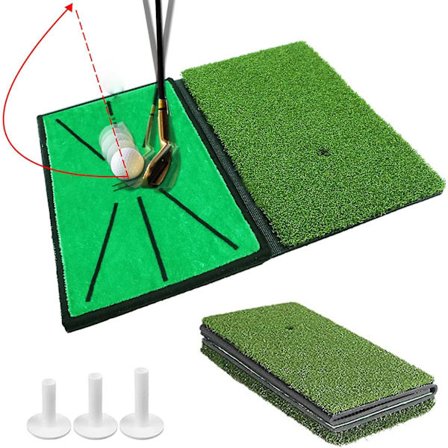 Golfträningsträningsmattor för hemmet med drivande tee, inomhus- och utomhusmattor, Tri-turf chipping Matt Matts Fairway Rough Turf Heavy Du