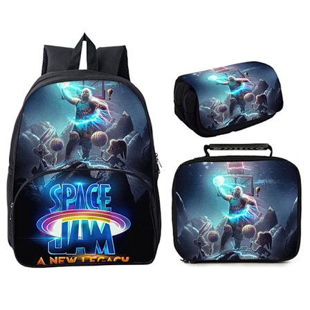air slam dunk 2 tredelad 16-tums skolväska Space Jam style 15