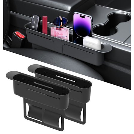 2-pak Justerbar Sæde Side Organizer, 21,5-33 cm Gap Filler til Biler