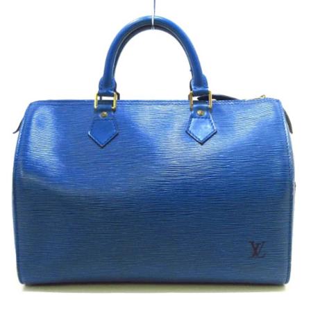 Louis Vuitton Vintage, Pre-owned Blue Leather Louis Vuitton Speedy Blauw, Dames, Maat:ONE Size