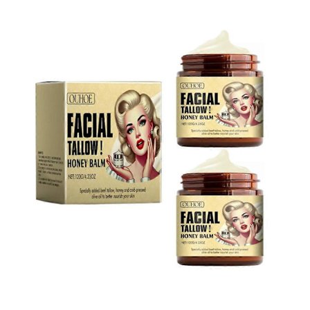 Talg från nötkreatur för anti-aging hud, Talg och honungsbalsam, Naturlig vispad talgkräm