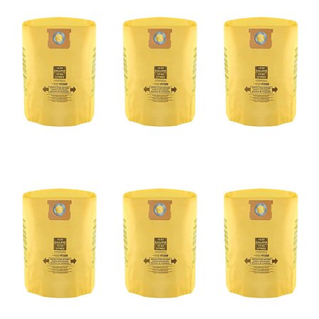 Støvposer til Shop-Vac støvsugere, gule (6-pak) 15-22 liter