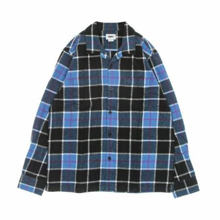Obey long-sleeved shirt sully wovens Blå, Herre Skjorter