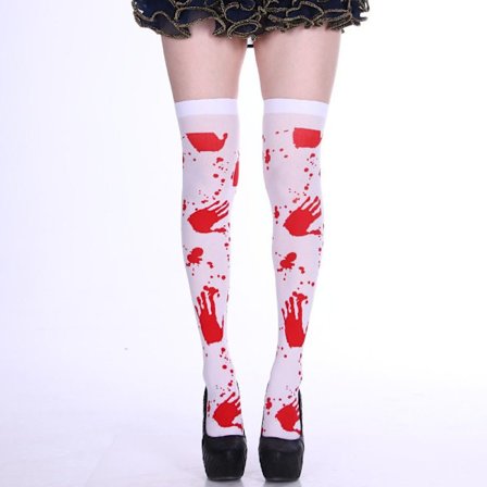 1 par Halloween-blodstrumpor Lårstrumpor 1 1