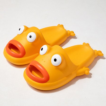 global Hot Sale Grodslippers Sommar Söta Tecknade Hem Badrum Halkfria Tofflor gul 40-41