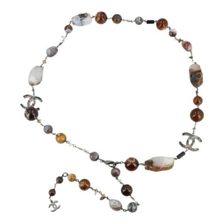 Chanel Vintage, Pre-owned Metal chanel-jewelry Bruin, Dames, Maat:ONE Size