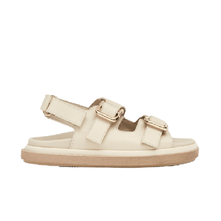 Alohas Harper Cream Leather Sandals Sandaler Dam Beige 39