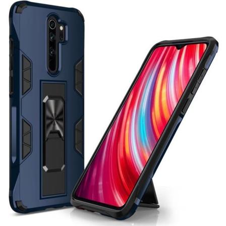 för Xiaomi Redmi Note 8 Pro Fodral med skärmskydd och stöd, hållbart stötsäkert rustning för magnetisk bilhållare.