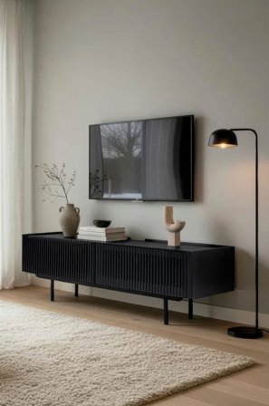 Homeroom Collection - Tilde liten TV-benk 145 cm - Svart - TV-benker & mediebenker - Fra Homeroom