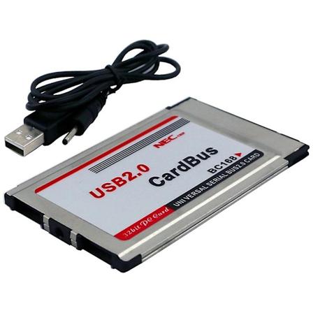 PCMCIA til USB 2.0 CardBus Dual 2 Port 480M Kort Adapter for Bærbar PC Datamaskin-Perfet 0 0
