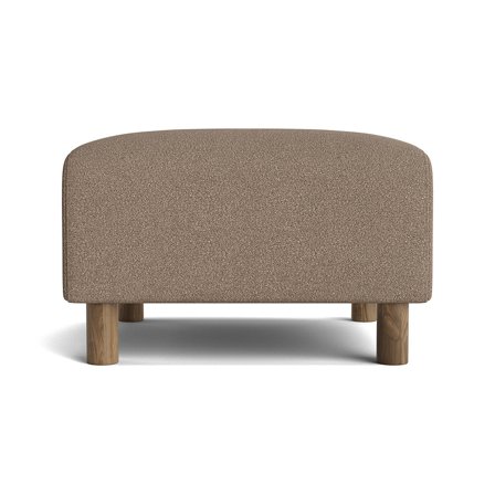Toledo puf - Loop Mørk Beige - 70x68x45 - Puf