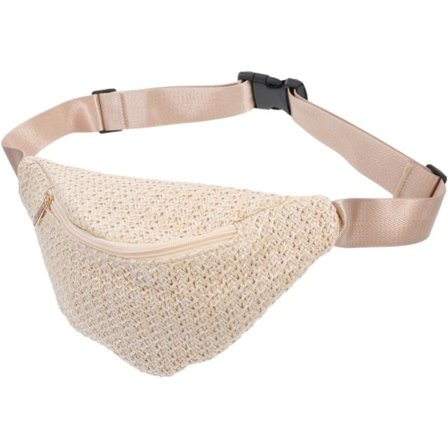 1st Bröstficka Imitation Vävd Midjeväska för Kvinnor Lätt Crossbody Design för Resor Strand och Festivaler för Viktiga Saker och P