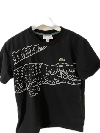 Svart t-shirt med krokodil Lacoste