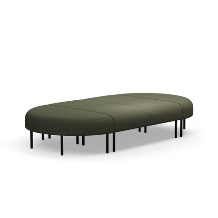 Bank VARIETY, 8-Sitzer, Stoff Blues CSII, olive