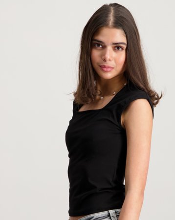 RYVLS Square Neck Tank Noir Hauts et chemisiers Fille - Kids Brand Store