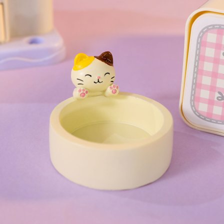 Katt BBQ Ljusstake Söt Ljusstake Ljusstakedesign Dekorativ Prydnad Hem Gård Harts Hantverk Prydnad