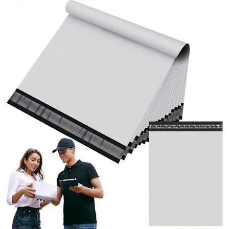 100 stk. 25x35 cm Hvite Vinted-frankeringsposer, postposer for klær, selvklebende postposer i polyetylen, sterke emballasjeposer for pakker