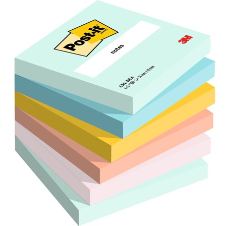 Post-it 76x76 Colour Mix Beachside 6-pack