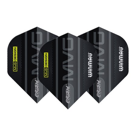 Winmau MVG Logo Black and Grey Dart Flights | Winmau.com