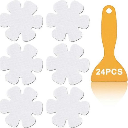 Skridsikre badekar klistermærker, 24 stk. klare skridsikre brusebadsgreb klistermærker