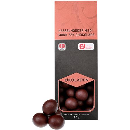 Økoladen Hasselnødder Mørk 72% Chokolade Ø 90 g, Helse & Madvarer, Snacks, Chokolade